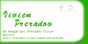 vivien preradov business card